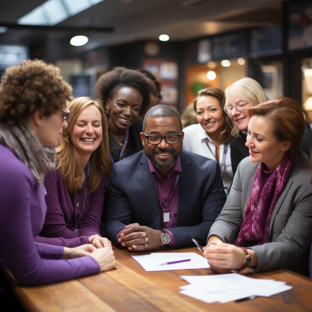 Image illustrating 'Life Coach Client Retention' with a balanced scale showing sales symbols on one side and service symbols on the other, embodying the harmony between business growth and client care in coaching.